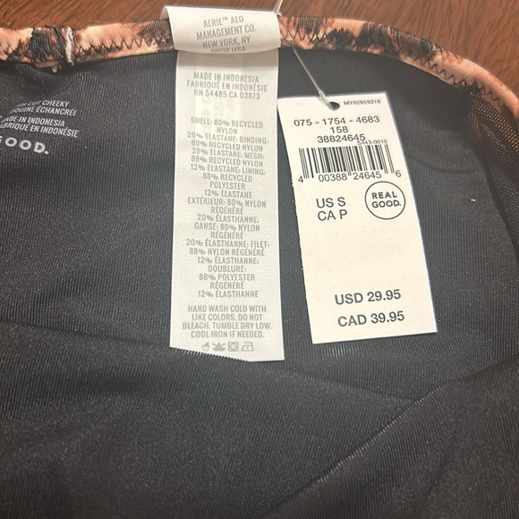 Aerie Longline Plunge Leopard Ring
Mesh High Cut Cheeky Bikini Top Set Size S - Picture 15 of 15